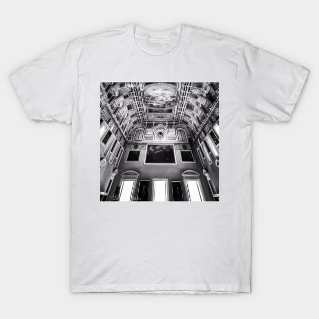 Museo Archeologico Nazionale Di Napoli - Black and White T-Shirt by davidbstudios